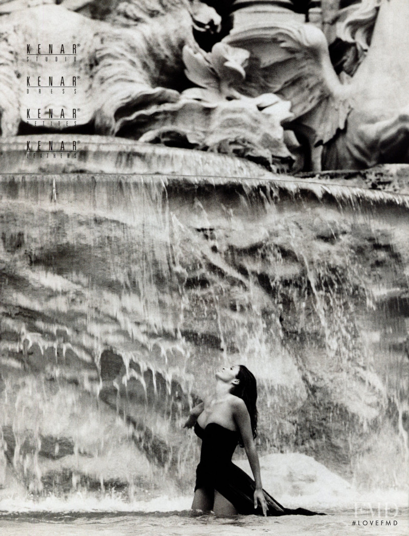 Helena Christensen featured in  the Kenar advertisement for Autumn/Winter 1993