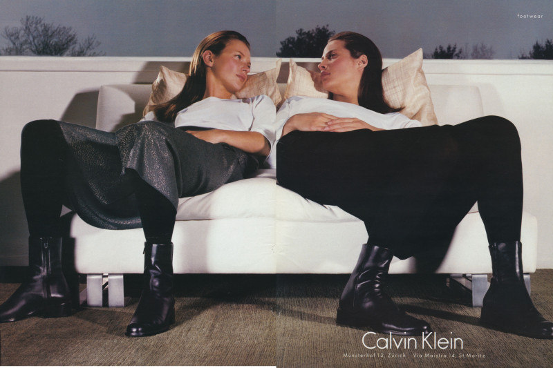 Christy Turlington featured in  the Calvin Klein advertisement for Spring/Summer 1998