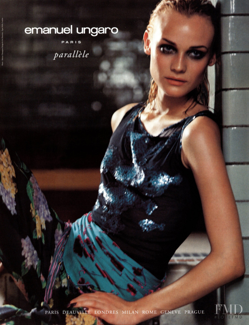 Diane Heidkruger featured in  the Emanuel Ungaro advertisement for Spring/Summer 1998