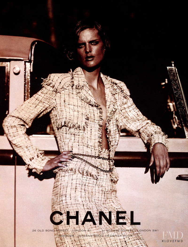 Stella Tennant featured in  the Chanel advertisement for Spring/Summer 1998