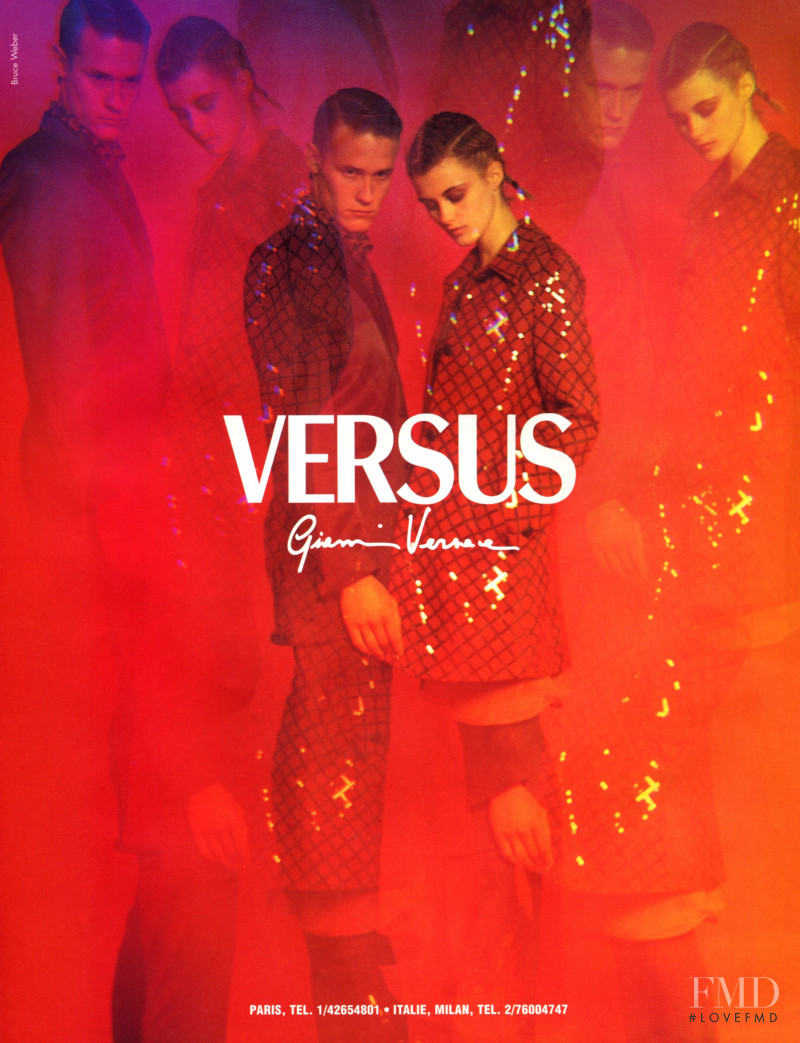 Trish Goff featured in  the Versus advertisement for Autumn/Winter 1996