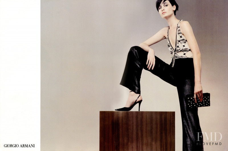 Erin O%Connor featured in  the Giorgio Armani advertisement for Autumn/Winter 2000