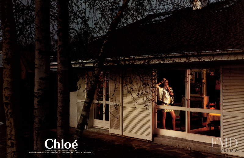 Fernanda Tavares featured in  the Chloe advertisement for Autumn/Winter 2000