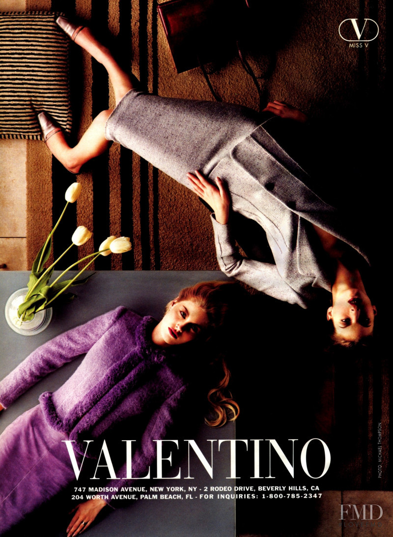 Angela Lindvall featured in  the Valentino advertisement for Autumn/Winter 1998