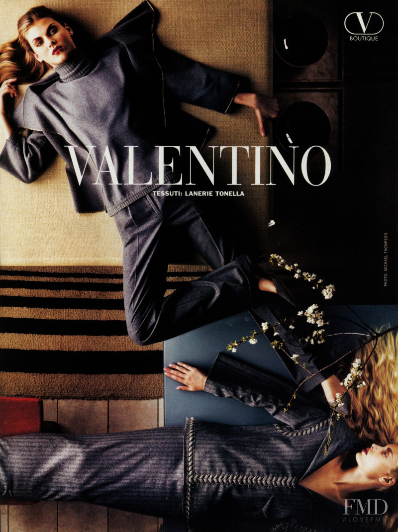 Angela Lindvall featured in  the Valentino advertisement for Autumn/Winter 1998