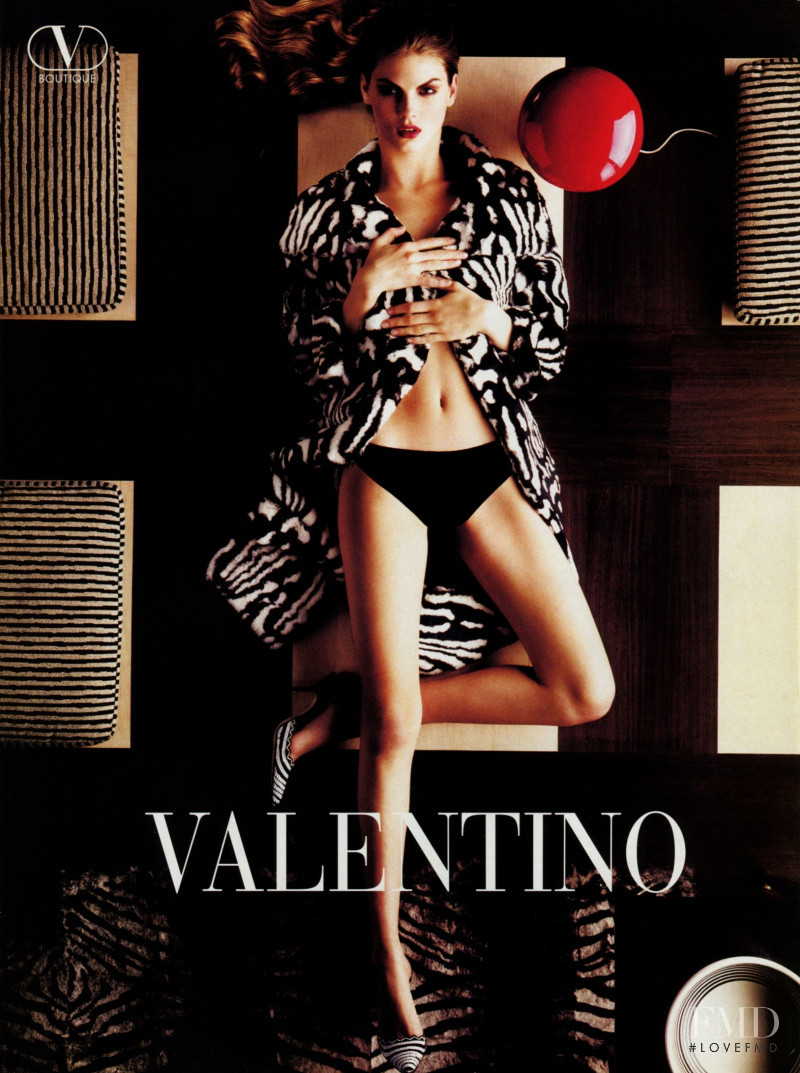 Angela Lindvall featured in  the Valentino advertisement for Autumn/Winter 1998