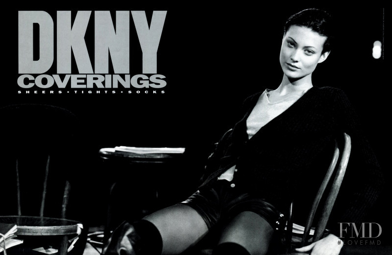 Shalom Harlow featured in  the DKNY advertisement for Autumn/Winter 1993