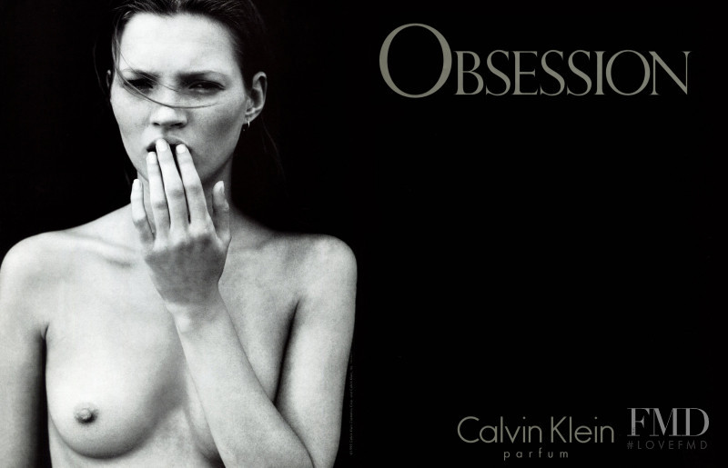 Kate Moss featured in  the Calvin Klein Fragrance Obsession advertisement for Autumn/Winter 1993