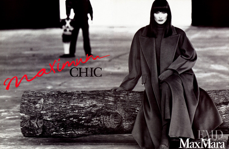 Carla Bruni featured in  the Max Mara advertisement for Autumn/Winter 1993