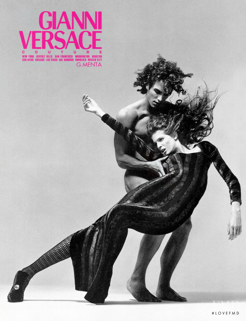 Stephanie Seymour featured in  the Gianni Versace Couture advertisement for Autumn/Winter 1993