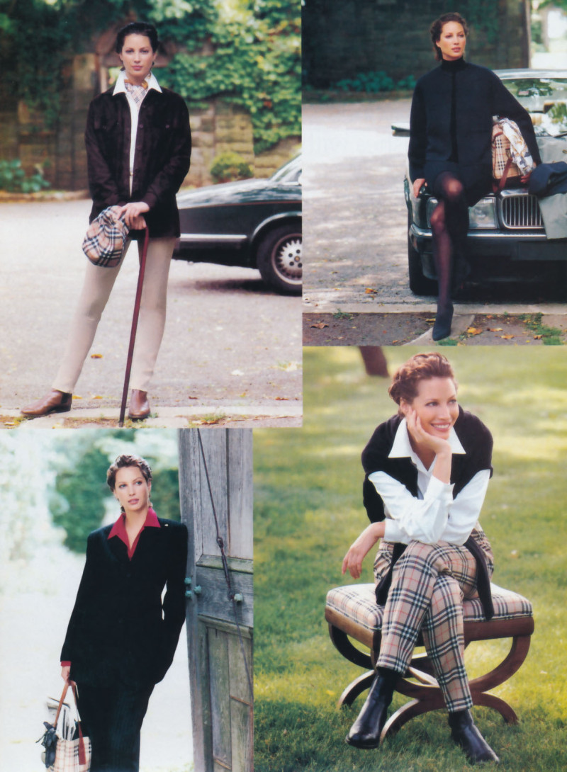 Christy Turlington featured in  the Burberry advertisement for Autumn/Winter 1993