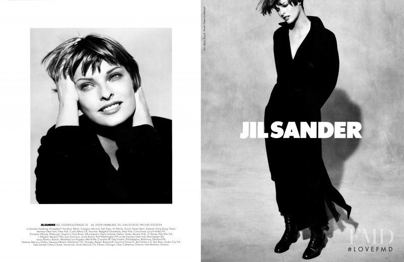 Linda Evangelista featured in  the Jil Sander advertisement for Autumn/Winter 1993