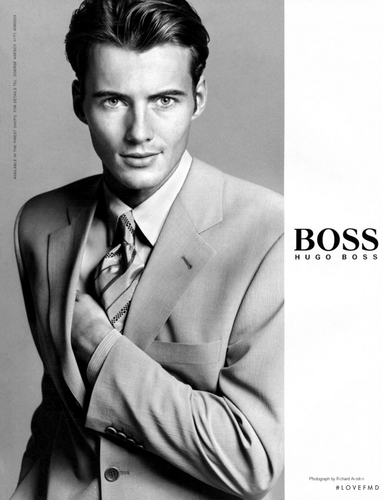 Alex Lundqvist featured in  the Boss by Hugo Boss advertisement for Spring/Summer 1997
