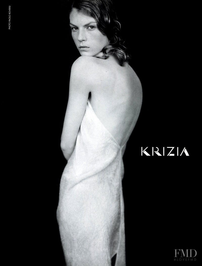 Angela Lindvall featured in  the Krizia advertisement for Autumn/Winter 1997