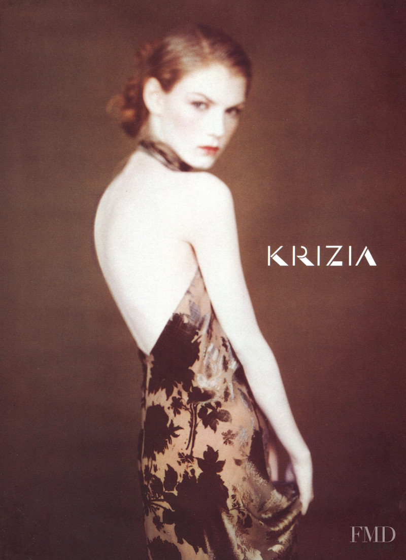 Angela Lindvall featured in  the Krizia advertisement for Autumn/Winter 1997