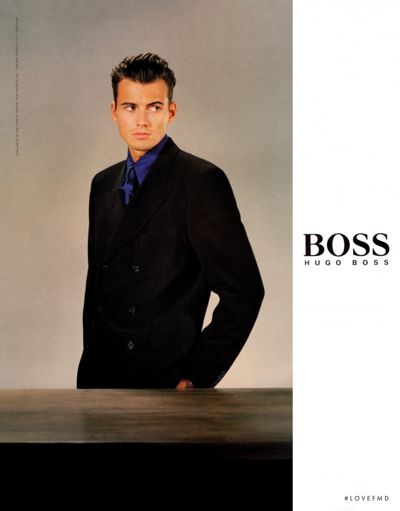 Alex Lundqvist featured in  the Boss by Hugo Boss advertisement for Autumn/Winter 1997