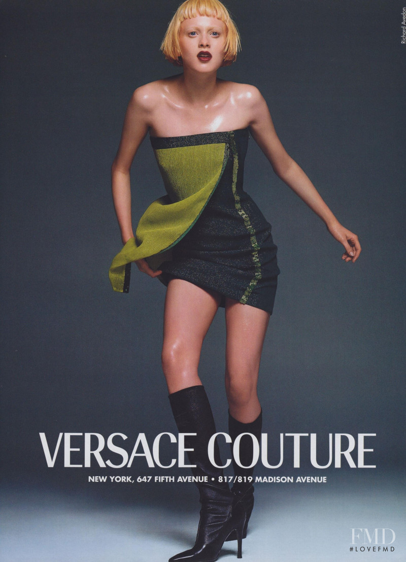 Karen Elson featured in  the Versace advertisement for Autumn/Winter 1997