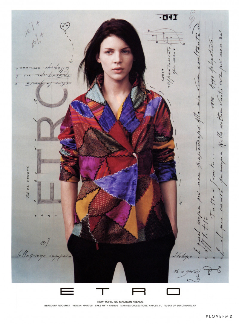 Liberty Ross featured in  the Etro advertisement for Autumn/Winter 2002
