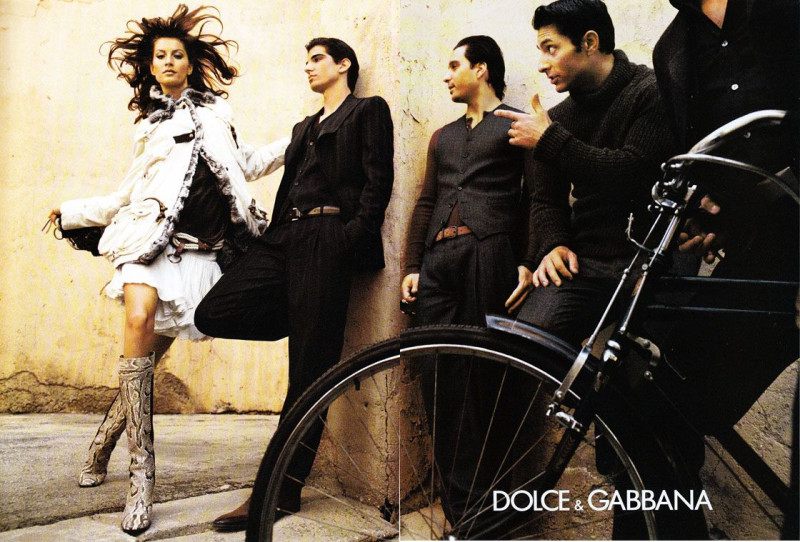 Gisele Bundchen featured in  the Dolce & Gabbana advertisement for Autumn/Winter 2002