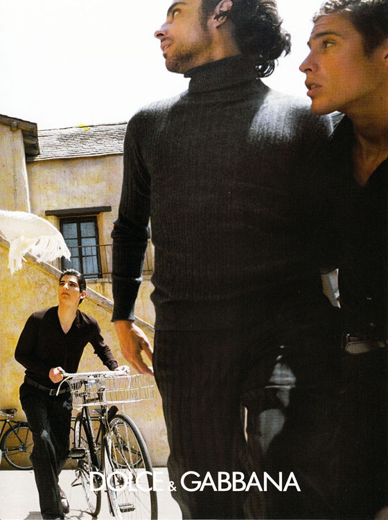 Gisele Bundchen featured in  the Dolce & Gabbana advertisement for Autumn/Winter 2002