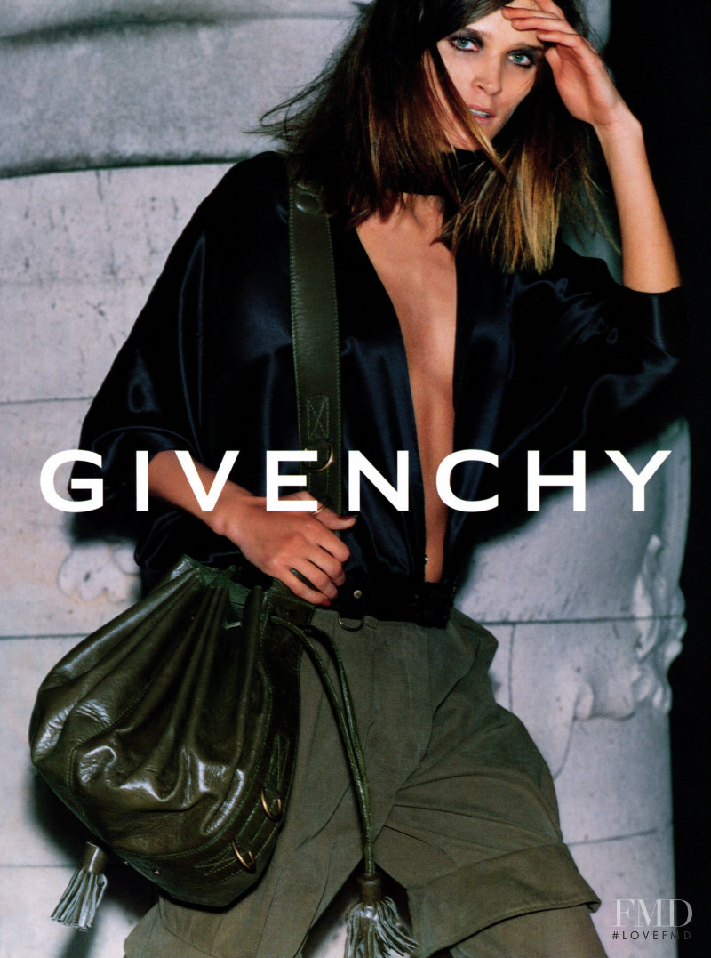 Carmen Kass featured in  the Givenchy advertisement for Autumn/Winter 2002