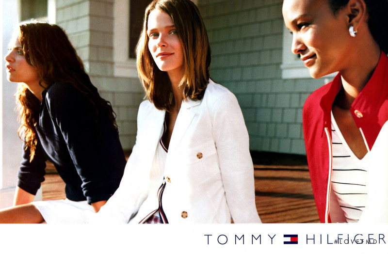 Carmen Kass featured in  the Tommy Hilfiger advertisement for Spring/Summer 2002
