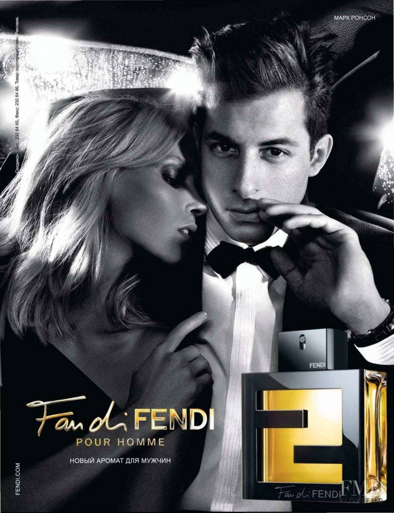 Anja Rubik featured in  the Fendi "Fan di Fendi" Pour Homme advertisement for Autumn/Winter 2012