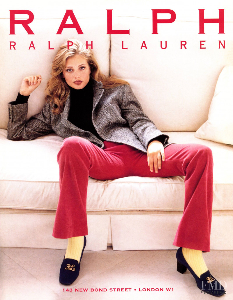 Bridget Hall featured in  the Ralph by Ralph Lauren advertisement for Autumn/Winter 1996