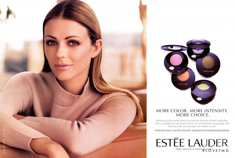 Elizabeth Hurley featured in  the Estée Lauder advertisement for Autumn/Winter 2001