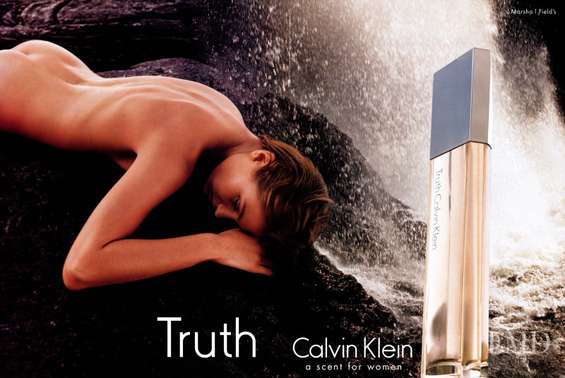 Aurelie Claudel featured in  the Calvin Klein Fragrance Truth advertisement for Autumn/Winter 2001