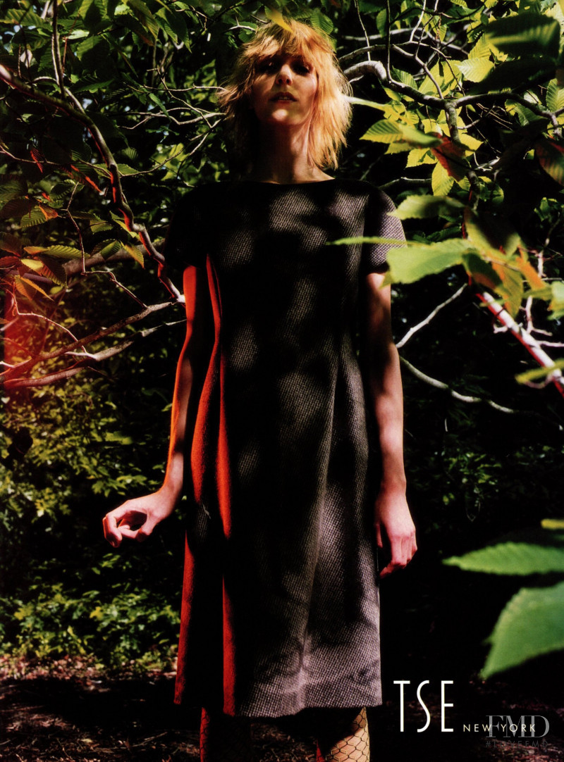 Hannelore Knuts featured in  the TSE advertisement for Autumn/Winter 2001
