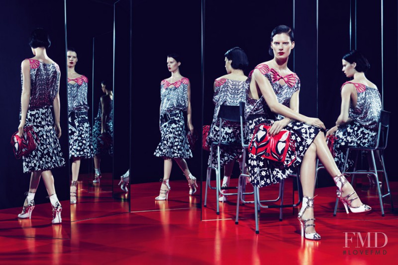 Querelle Jansen featured in  the Miu Miu advertisement for Spring/Summer 2011