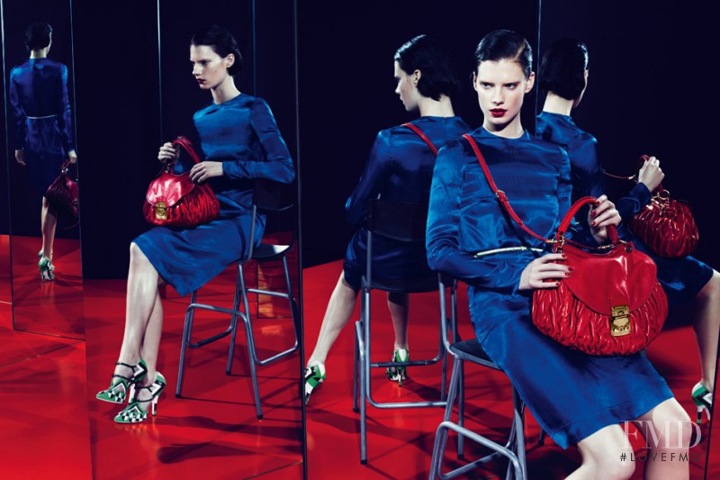 Querelle Jansen featured in  the Miu Miu advertisement for Spring/Summer 2011