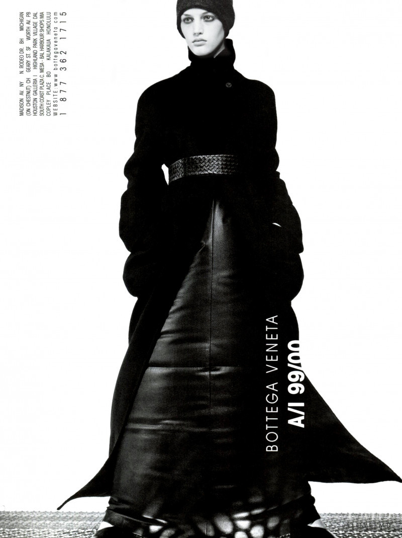 Vivien Solari featured in  the Bottega Veneta advertisement for Autumn/Winter 1999