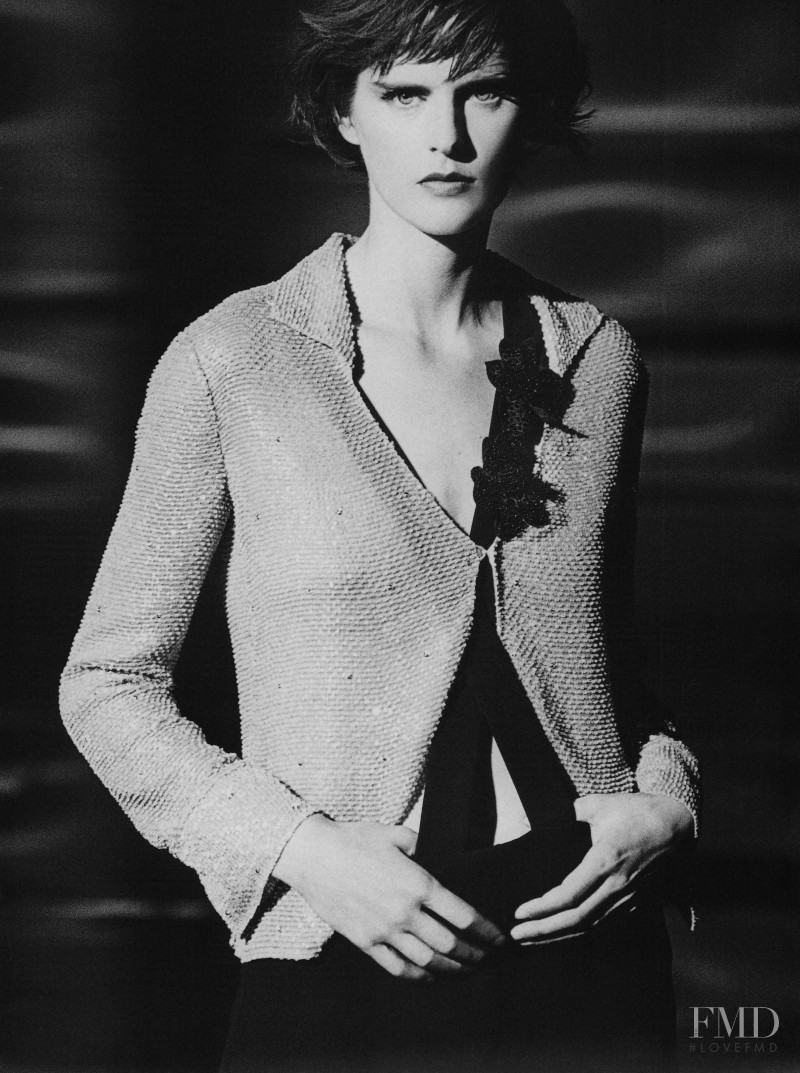 Stella Tennant featured in  the Giorgio Armani advertisement for Spring/Summer 2001