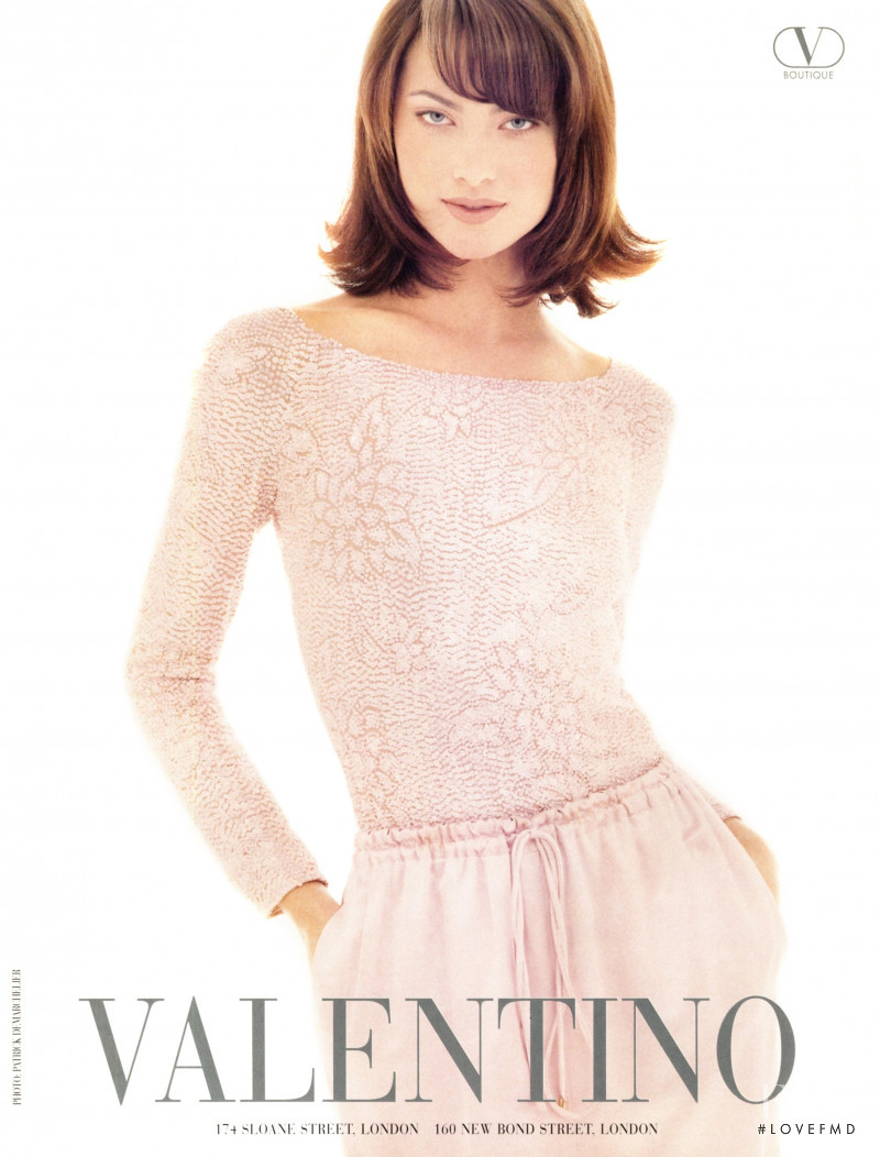 Shalom Harlow featured in  the Valentino advertisement for Spring/Summer 1996