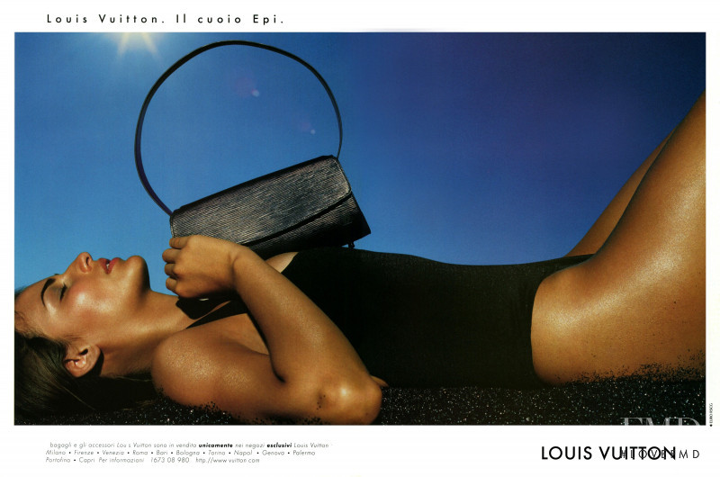 Fernanda Tavares featured in  the Louis Vuitton Handbag advertisement for Spring/Summer 1999