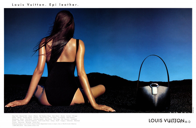 Fernanda Tavares featured in  the Louis Vuitton Handbag advertisement for Spring/Summer 1999