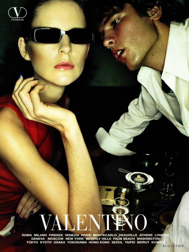 Maggie Rizer featured in  the Valentino advertisement for Spring/Summer 2000