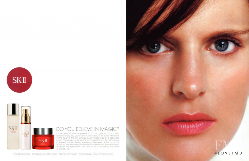 Stella Tennant featured in  the SK-II advertisement for Autumn/Winter 2001