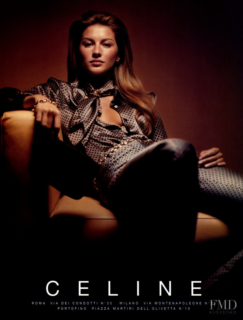 Gisele Bundchen featured in  the Celine advertisement for Autumn/Winter 2000
