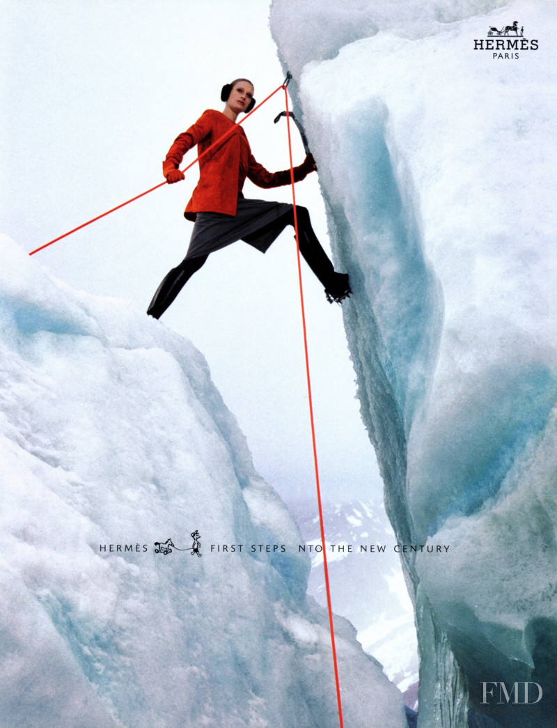 Nina Heimlich featured in  the Hermès advertisement for Autumn/Winter 2000