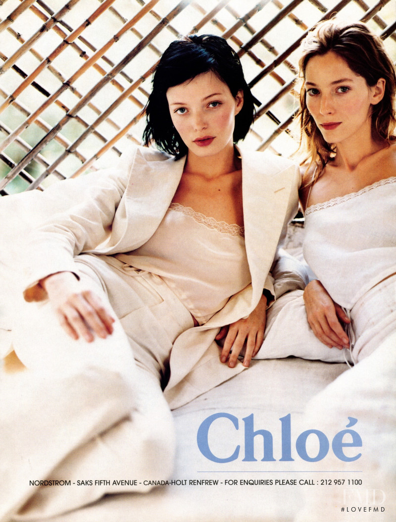 Kim Lemanton featured in  the Chloe advertisement for Spring/Summer 1998