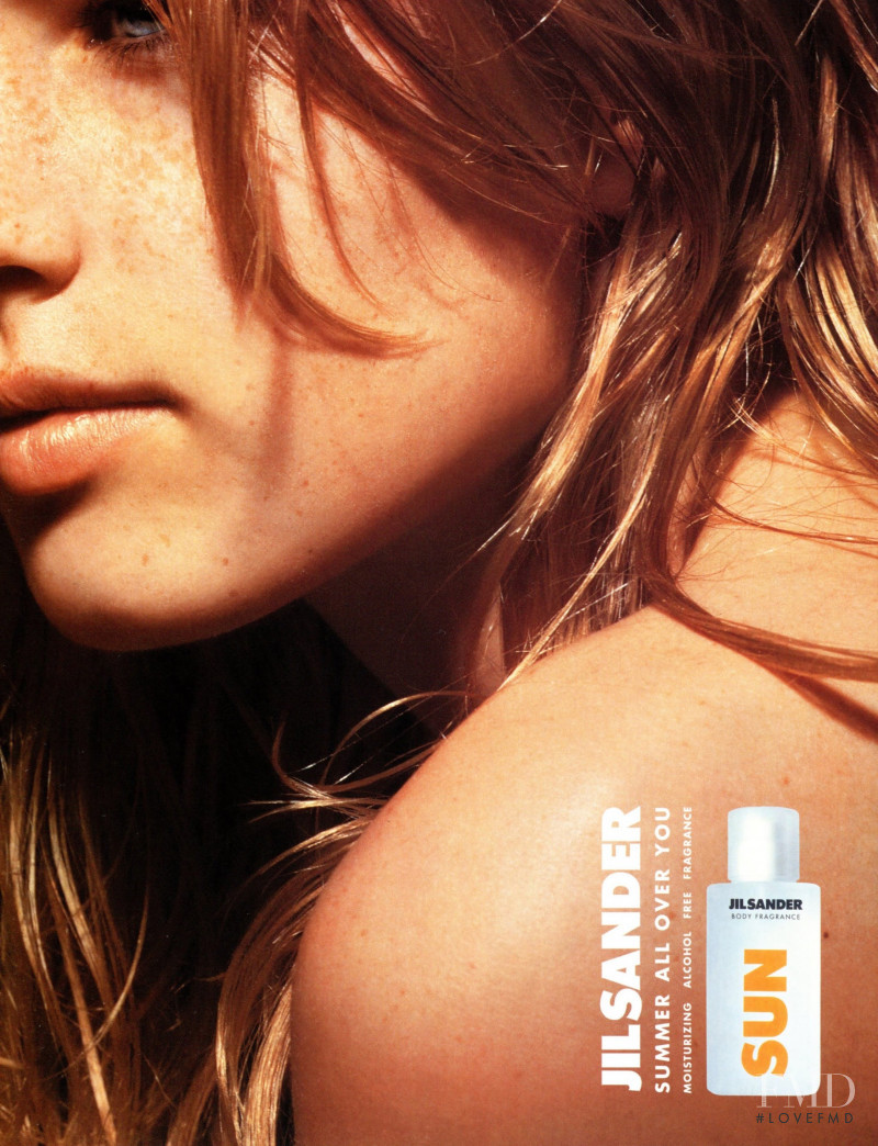 Amy Lemons featured in  the Jil Sander Sun Fragrance advertisement for Spring/Summer 1998