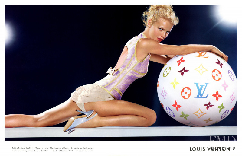 Eva Herzigova featured in  the Louis Vuitton advertisement for Spring/Summer 2003