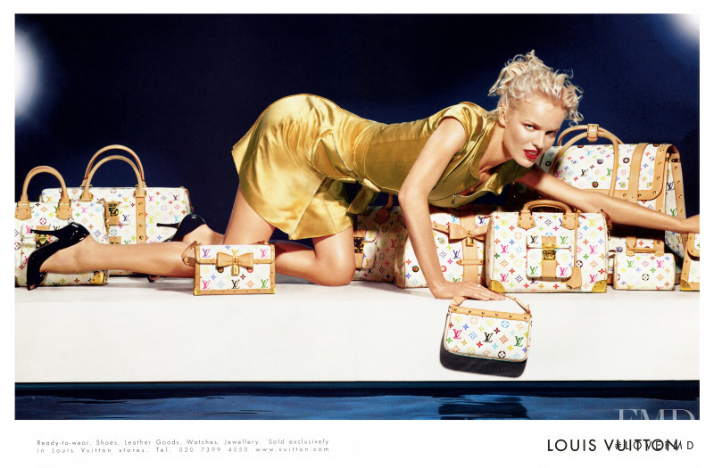 Eva Herzigova featured in  the Louis Vuitton advertisement for Spring/Summer 2003