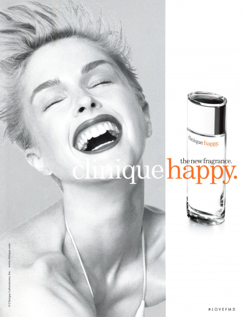 Kylie Bax featured in  the Clinique Happy Fragrance advertisement for Spring/Summer 1998