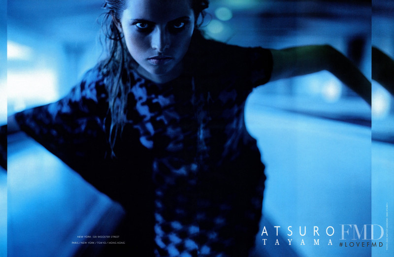 Tasha Tilberg featured in  the Atsuro Tayama advertisement for Spring/Summer 1998