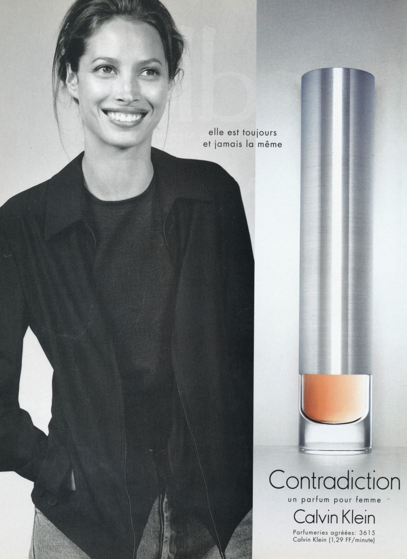 Christy Turlington featured in  the Calvin Klein Fragrance Contradiction advertisement for Spring/Summer 1998