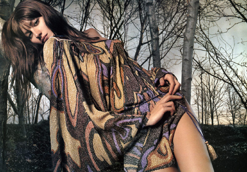 Gisele Bundchen featured in  the Missoni advertisement for Autumn/Winter 2002